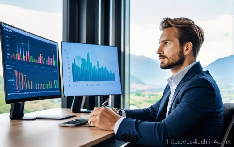 리히텐슈타인의 온라인 비즈니스 가능성 - **Prompt:** A confident and successful digital entrepreneur, a man in his late 30s with short, neatl...